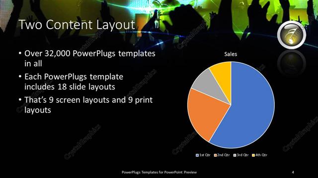 Two Content presentation slide layout
