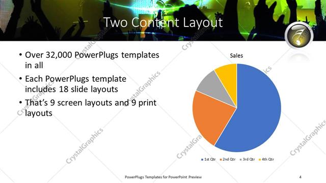 Two Content presentation slide layout