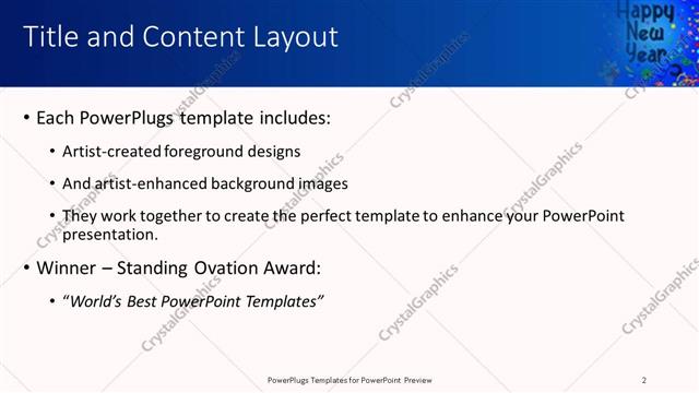 Title and Content presentation slide layout