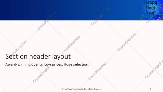 Section Header presentation slide layout