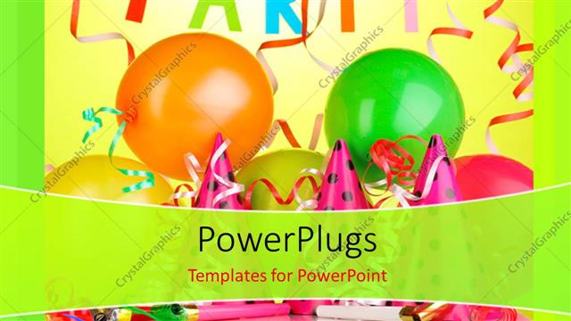  Presentation with balloons - Party theme , having balloons with lights and colors