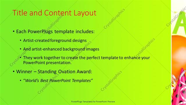 Title and Content presentation slide layout