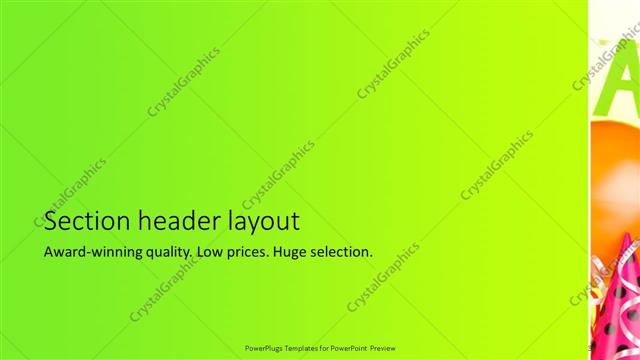 Section Header presentation slide layout