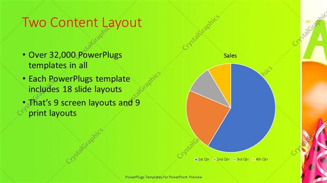Two Content presentation slide layout