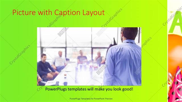 Picture with Caption presentation slide layout