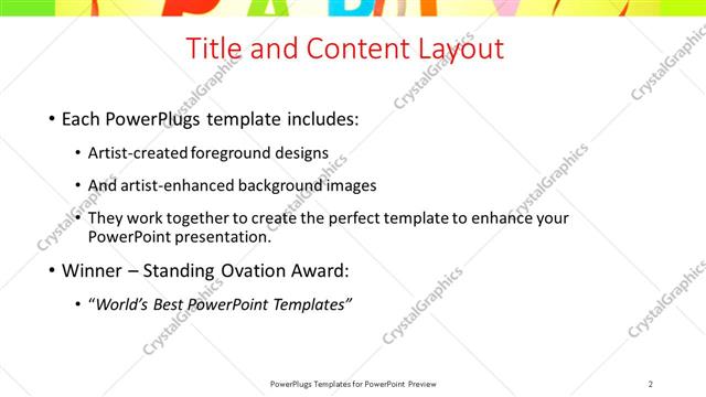Title and Content presentation slide layout