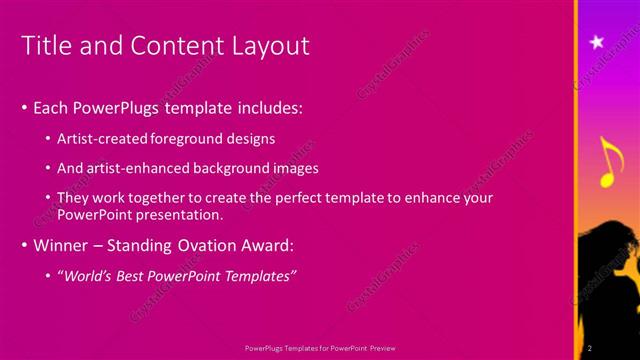Title and Content presentation slide layout