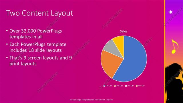 Two Content presentation slide layout