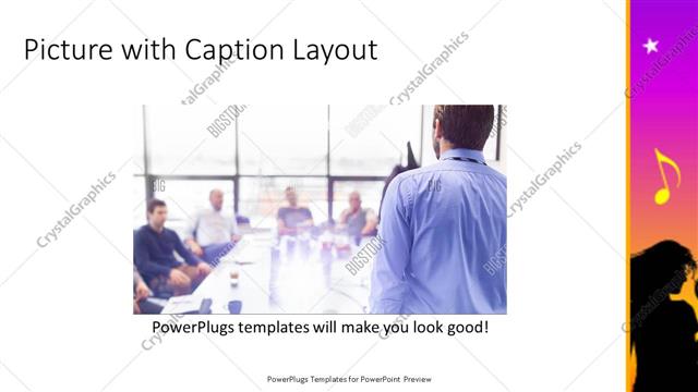 Picture with Caption presentation slide layout