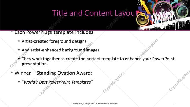 Title and Content presentation slide layout