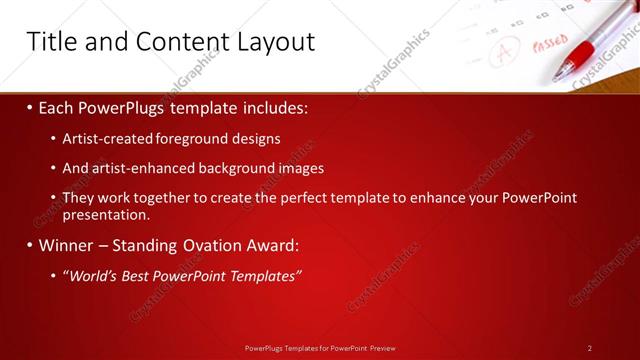 Title and Content presentation slide layout