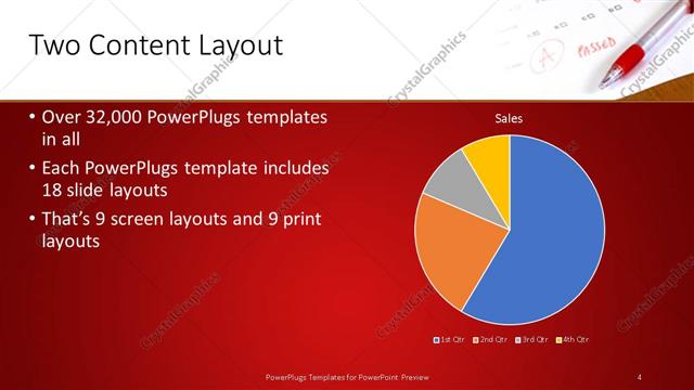 Two Content presentation slide layout