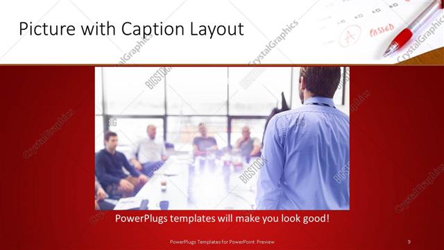 Picture with Caption presentation slide layout