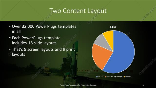 Two Content presentation slide layout