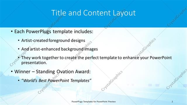 Title and Content presentation slide layout