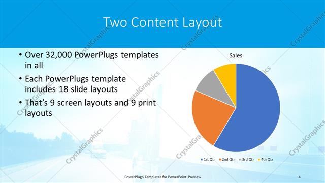 Two Content presentation slide layout