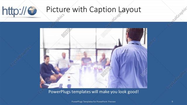Picture with Caption presentation slide layout