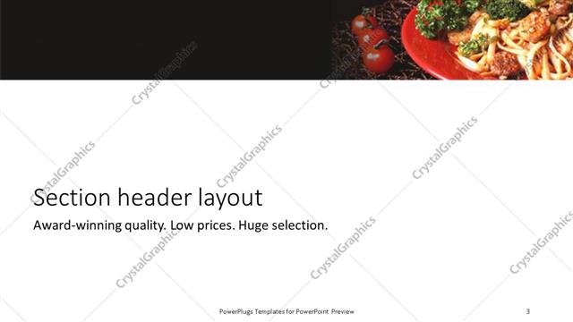 Section Header presentation slide layout