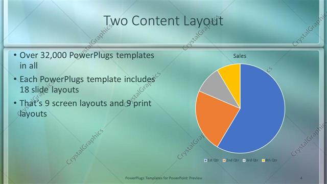 Two Content presentation slide layout