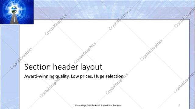 Section Header presentation slide layout