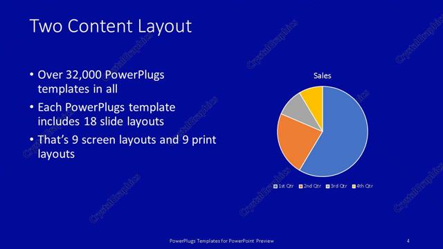 Two Content presentation slide layout