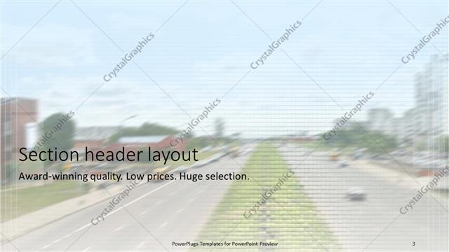 Section Header presentation slide layout