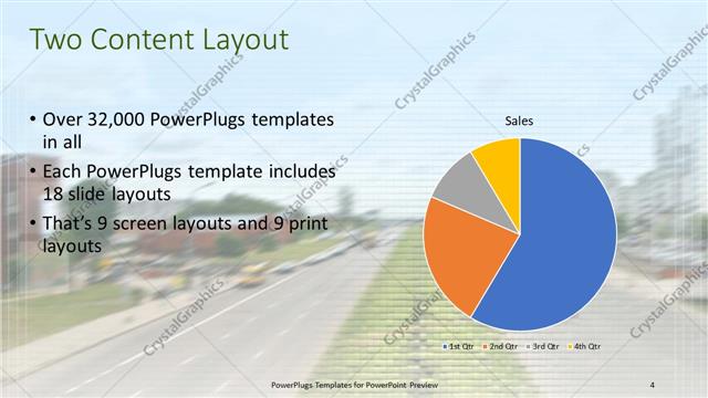 Two Content presentation slide layout