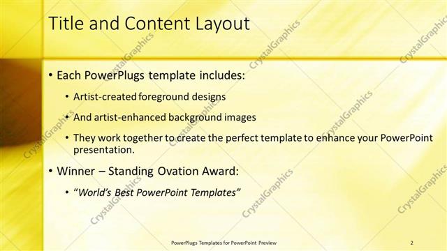 Title and Content presentation slide layout