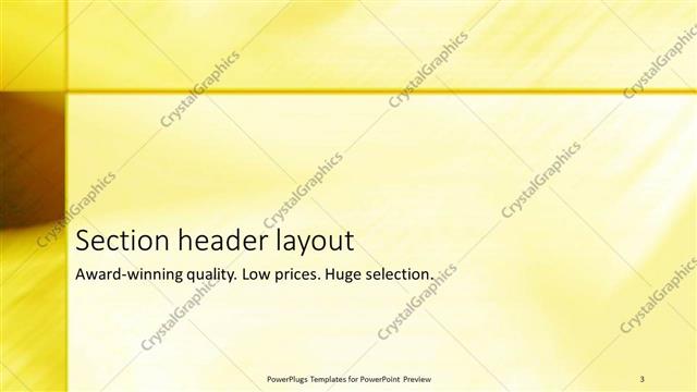 Section Header presentation slide layout