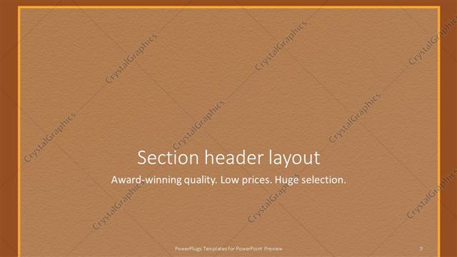 Section Header presentation slide layout