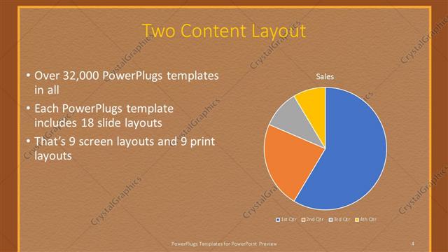 Two Content presentation slide layout