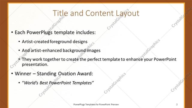 Title and Content presentation slide layout