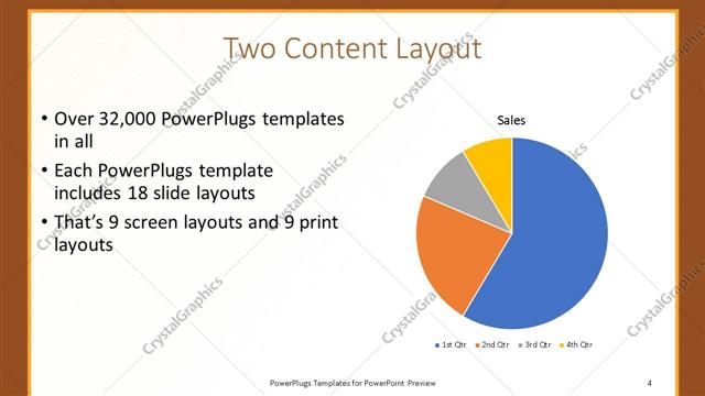 Two Content presentation slide layout