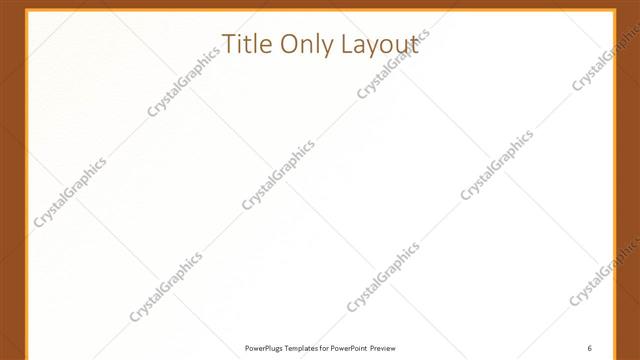 Title Only presentation slide layout