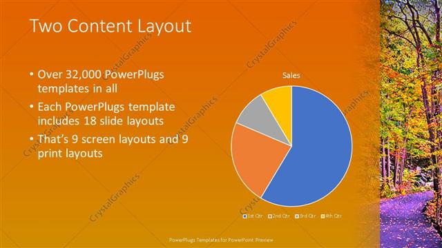 Two Content presentation slide layout