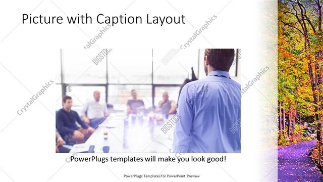Picture with Caption presentation slide layout
