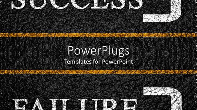  Presentation with arrows - Pavement with arrows pointing to success and failure