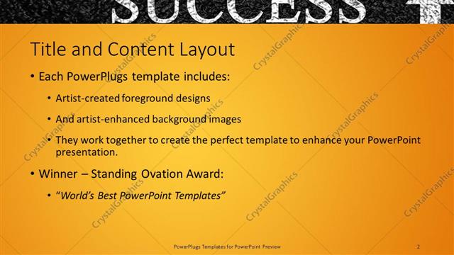 Title and Content presentation slide layout