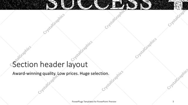 Section Header presentation slide layout
