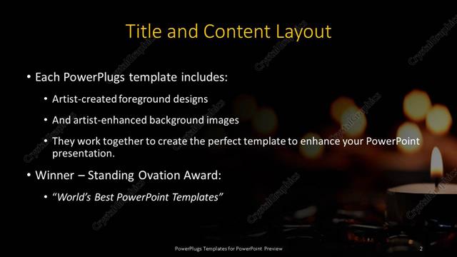 Title and Content presentation slide layout