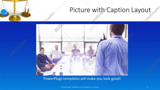 Picture with Caption presentation slide layout