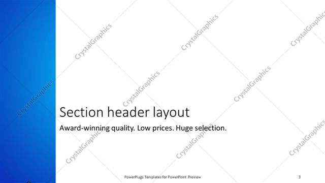 Section Header presentation slide layout
