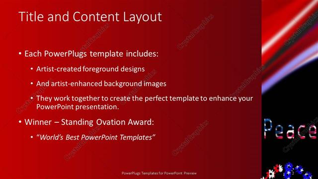 Title and Content presentation slide layout