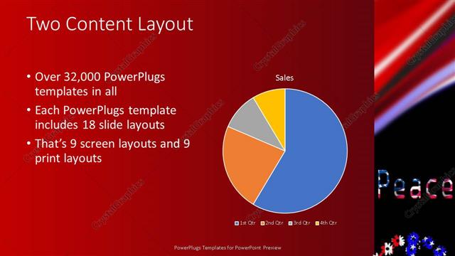 Two Content presentation slide layout