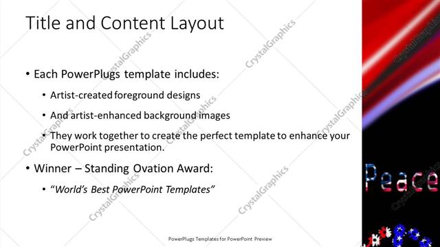 Title and Content presentation slide layout