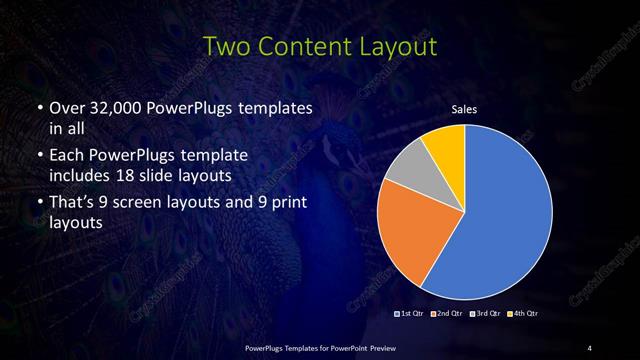 Two Content presentation slide layout