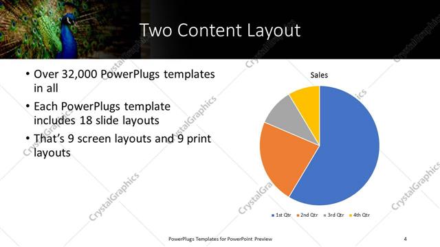 Two Content presentation slide layout