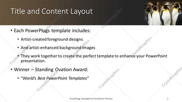 Title and Content presentation slide layout