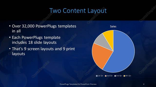 Two Content presentation slide layout