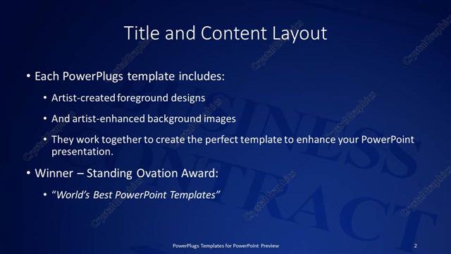 Title and Content presentation slide layout